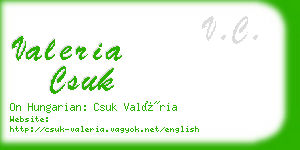 valeria csuk business card